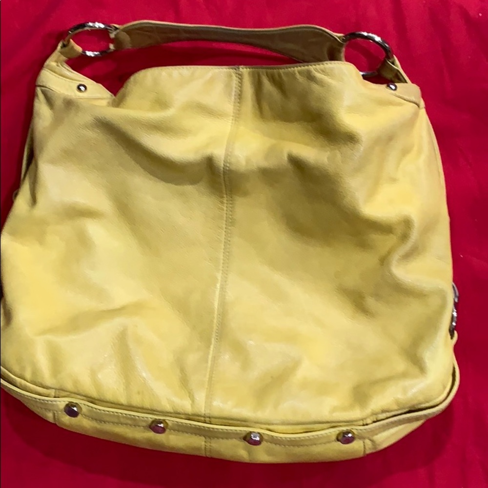 REBECCA MINKOFF  HOBO  YELLOW SIGN USING